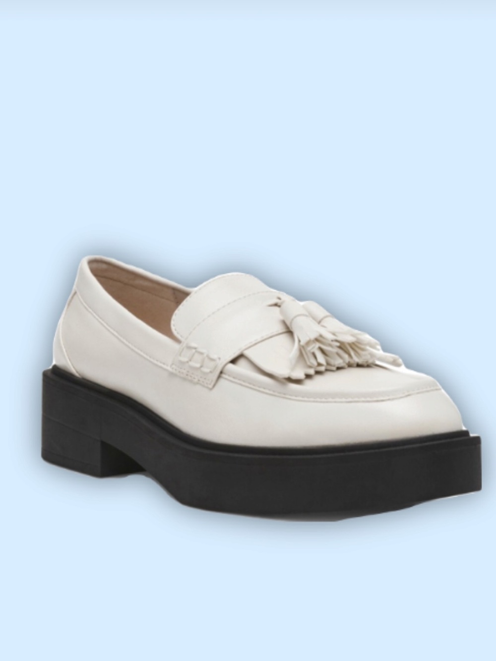 Steve Madden - Minka Loafers in White Leather